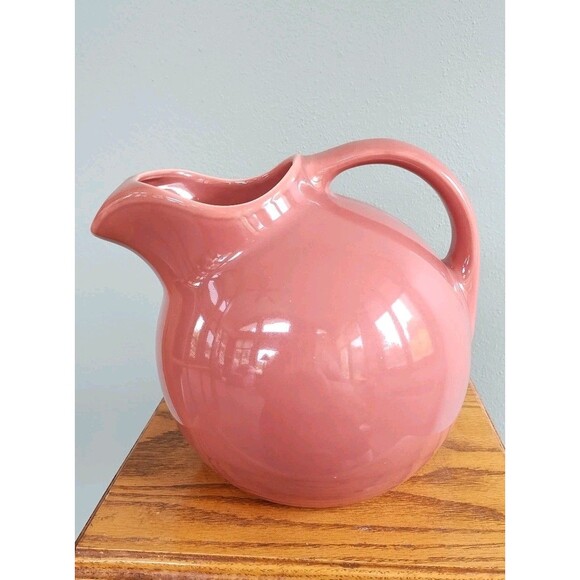 Vintage Homer Laughlin HARLEQUIN Rose Service Water Pitcher Ball Jug Pitcher - Picture 6 of 9